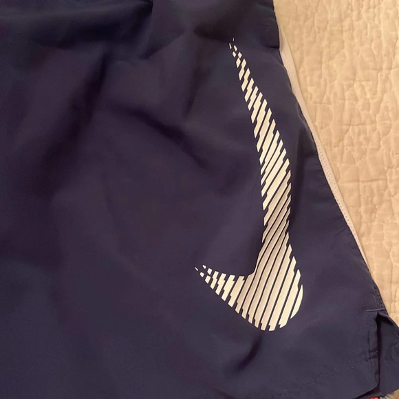 Nike Dri Fit Shorts Color Blue with White Swoosh - Picture 2 of 6